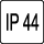 IP 44 (Produkt zabezpieczony przed wnikaniem obcych ciał stałych o średnicy przekraczającej 1mm oraz przed dotykiem lub zbliżeniem do wewnętrznych części czynnych za pomocą drutu lub taśmy o średnicy lub grubości przekraczającej 1mm. Produkt zabezpieczony przed ) IP 44